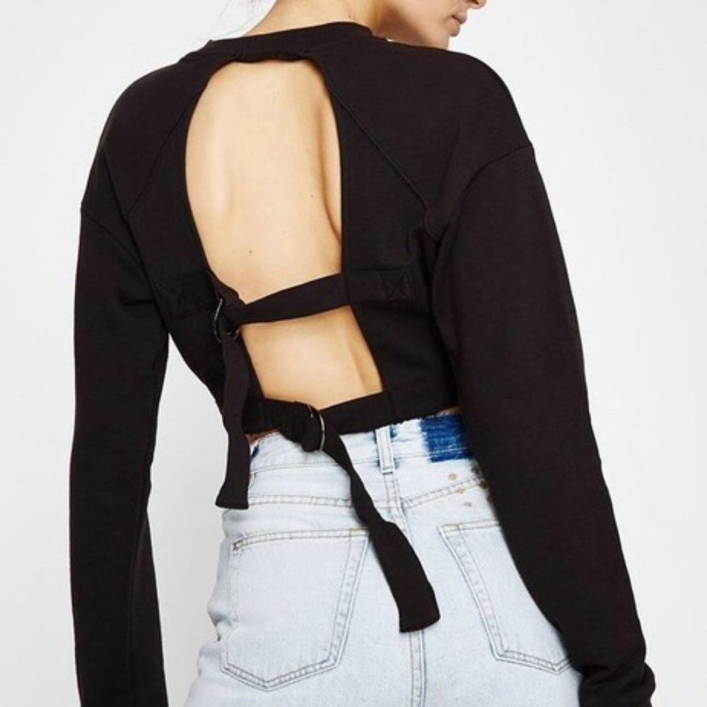 Ksubi Backless Crop Sweatshirt